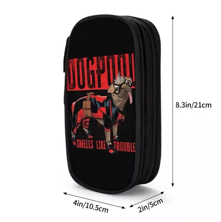 Dogpool Deadpool Wolverine Pencil Case Zip Stationery Bag Up Pouch Uk Seller - SOScollectible