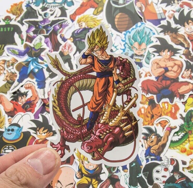 Dragon Ball Stickers Pack of 10 Anime Stickers Goku Vegeta Super Saiyan - SOScollectible