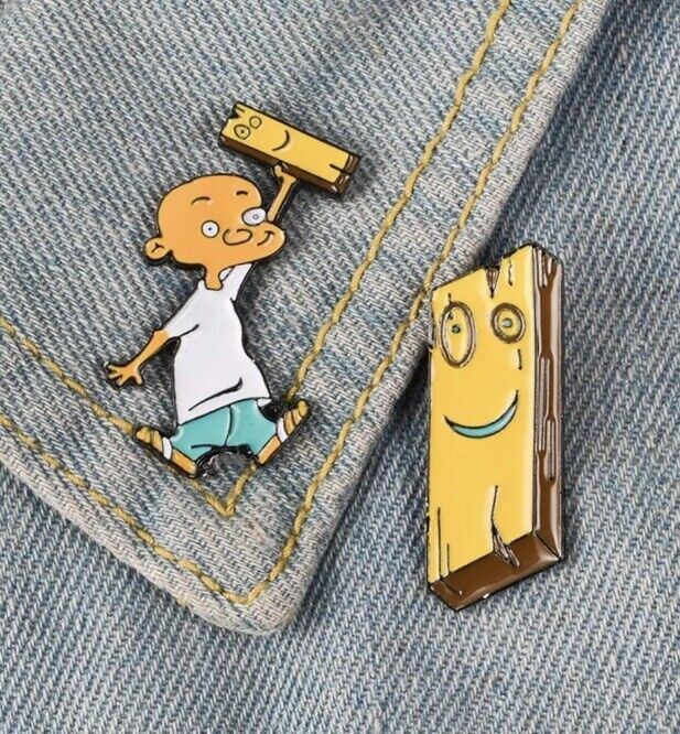 Ed Edd N Eddy Pin ‘ jonny and plank 2 X Pin Badges Rare Cartoon Anime Gift 🇬🇧 - SOScollectible