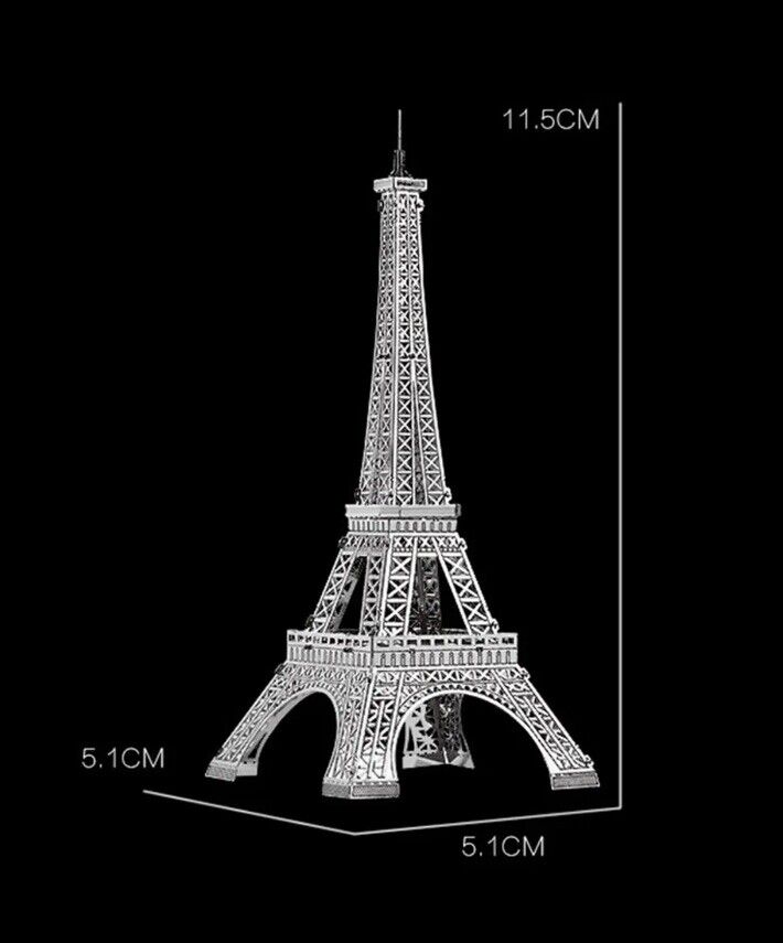 Eiffel Tower 3D Metal Puzzle Model Build DIY Sets Available - SOScollectible