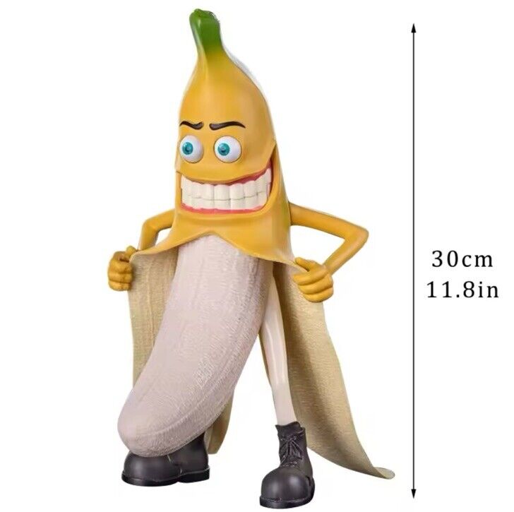 Flashing Banana Figure Bad Banana Man Adult Humor Rare Home Décor Resin Figurine - SOScollectible