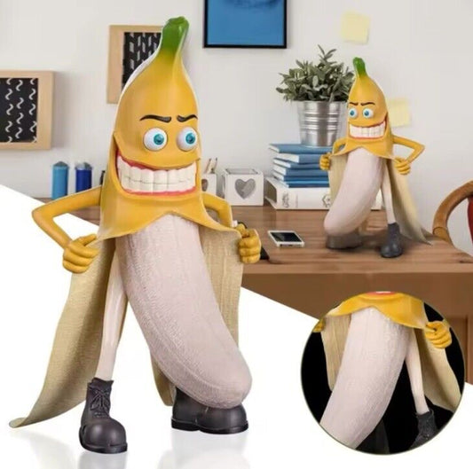 Flashing Banana Figure Bad Banana Man Adult Humor Rare Home Décor Resin Figurine - SOScollectible