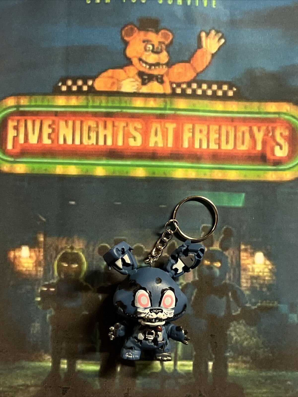 FNAF Five Nights At Freddy's Keychain Bonnie 🇬🇧 Xmas Gifts Mini Gaming Figure - SOScollectible