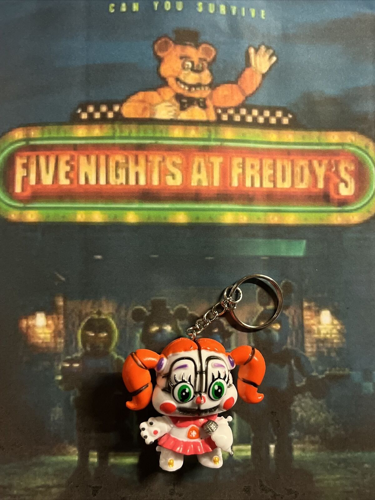 FNAF Five Nights At Freddy's Keychain Funtime BABY 🇬🇧 Xmas Gifts Mini Gaming - SOScollectible