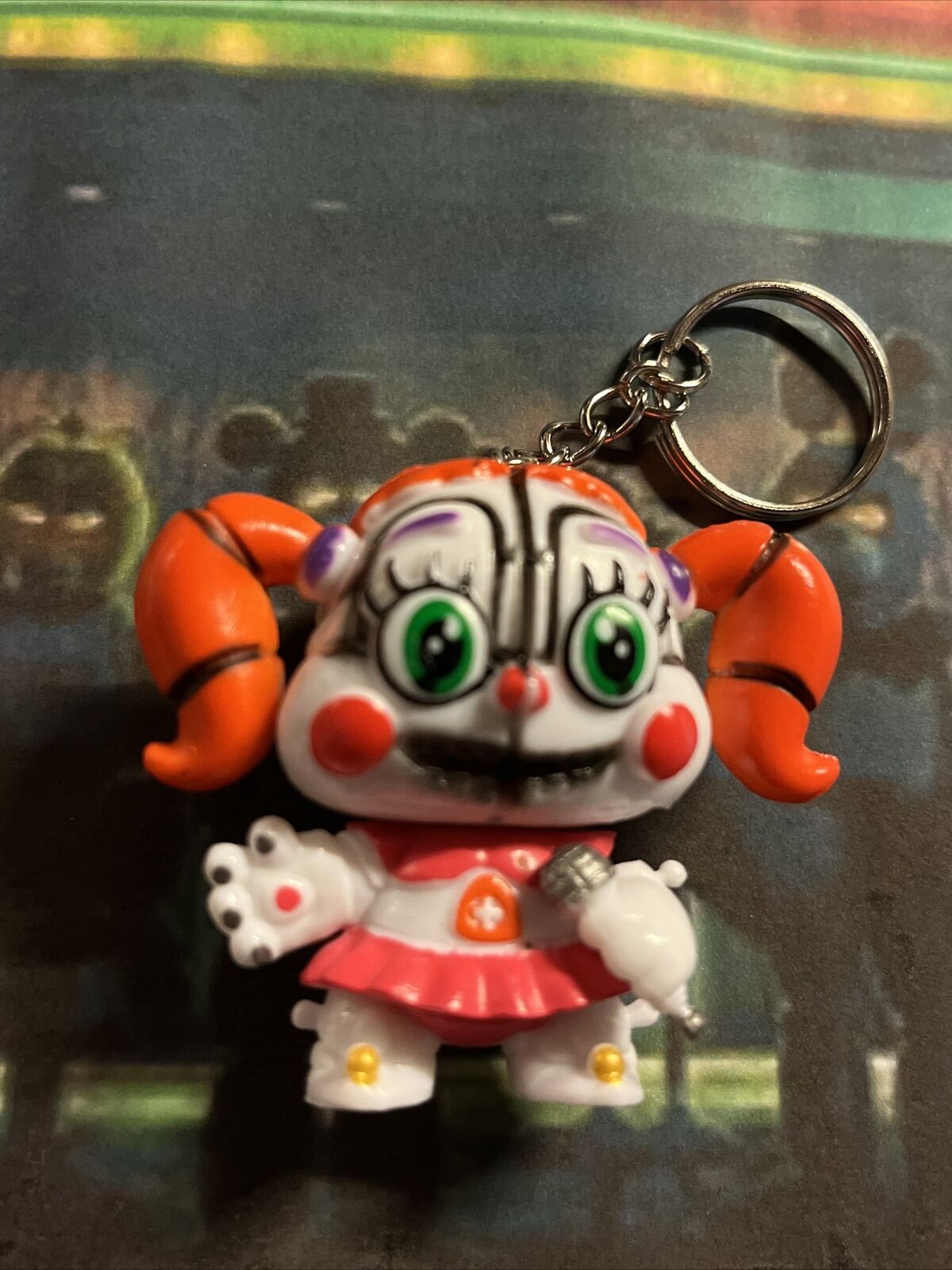 FNAF Five Nights At Freddy's Keychain Funtime BABY 🇬🇧 Xmas Gifts Mini Gaming - SOScollectible