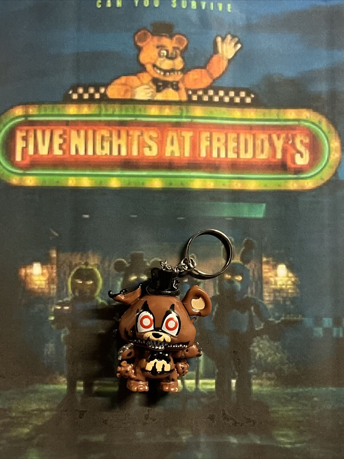 FNAF Five Nights At Freddy's Keychain Nightmare Freddy 🇬🇧 Xmas Gifts - SOScollectible