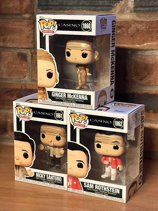 Funko 1861 Nicky Sam Ginger Casino POP Set Of 3 Gangster Movie Cult In Stk Now - SOScollectible