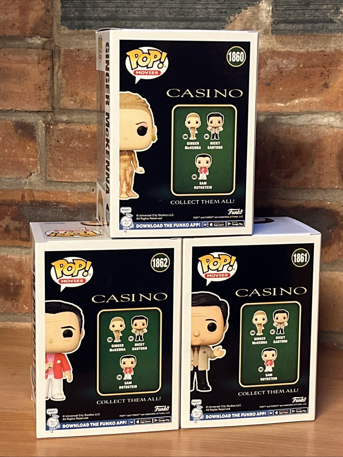 Funko 1861 Nicky Sam Ginger Casino POP Set Of 3 Gangster Movie Cult In Stk Now - SOScollectible