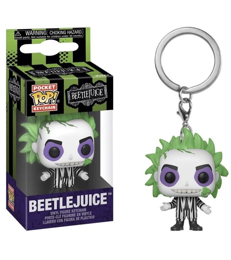 Funko BEETLEJUICE 2 Pocket Pop! Key Ring Chain NEW & IN STOCK UK NOW - AUTHENTIC - SOScollectible