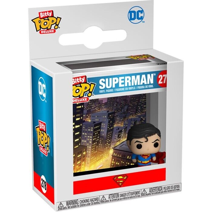 Funko Bitty Pop Deluxe 27 Superman Bittyverse Collect Set In Stk Now Gift - SOScollectible