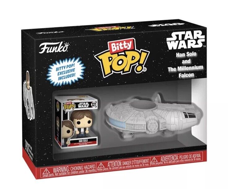 Funko BITTY POP! RIDES HAN SOLO AND THE MILENNIUM FALCON In Stock Now Star Wars - SOScollectible