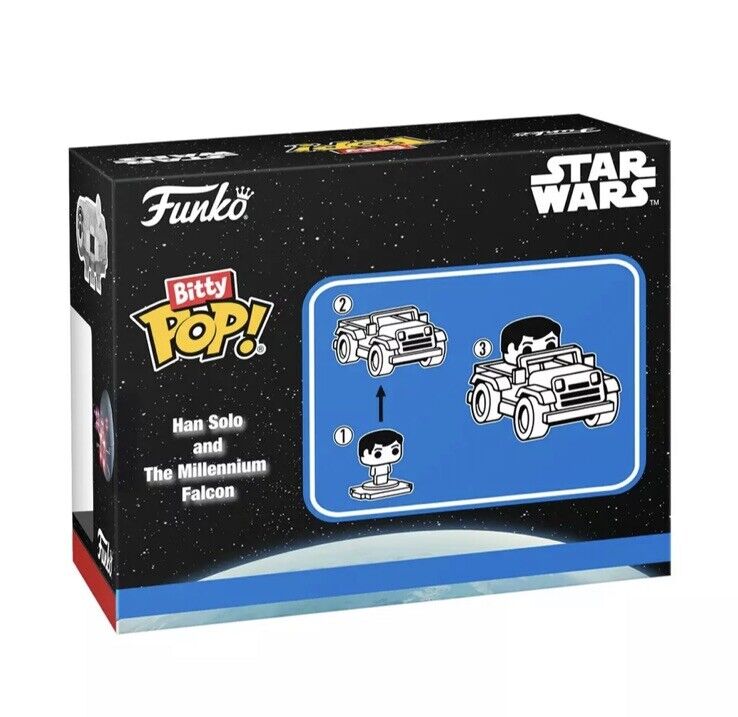 Funko BITTY POP! RIDES HAN SOLO AND THE MILENNIUM FALCON In Stock Now Star Wars - SOScollectible