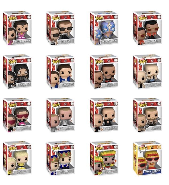 Funko Bitty Pop WWE Wrestling Batista Collect All 16 In Stock now 🇬🇧 - SOScollectible