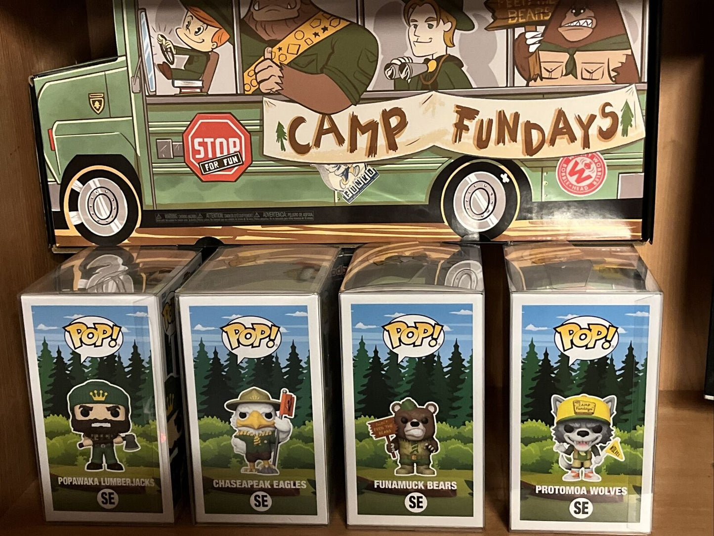 Funko Camp Fundays SDCC 2023 Mascots | Lumberjack Eagles Wolves Bears With Box - SOScollectible