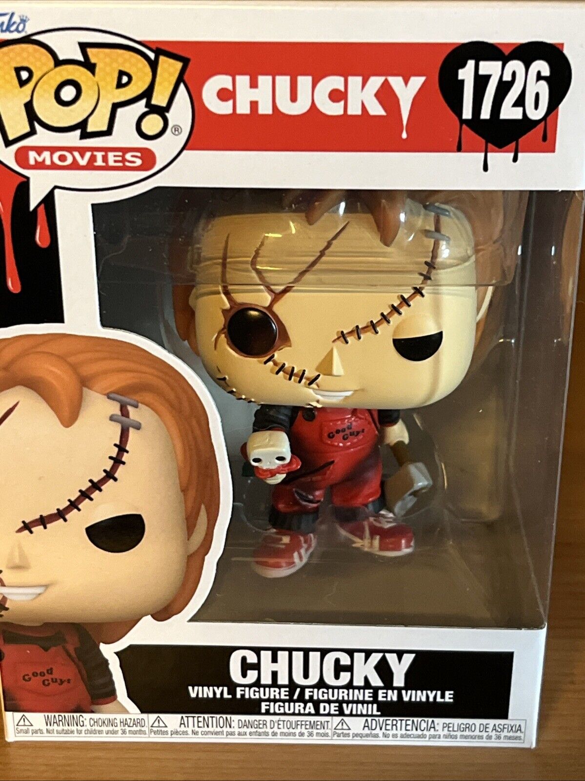 Funko Childs Play Valentines Chucky Funko POP #1726 Horror Protector In Stk Now - SOScollectible