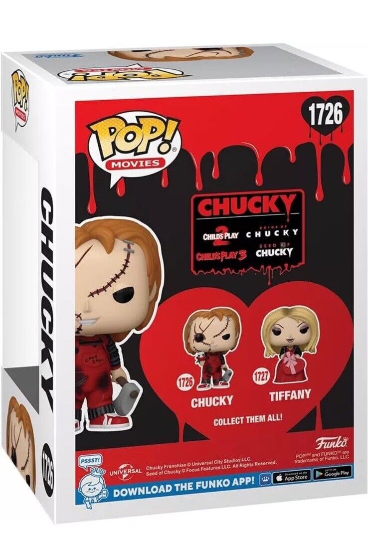 Funko Childs Play Valentines Chucky Funko POP #1726 Horror Protector In Stk Now - SOScollectible