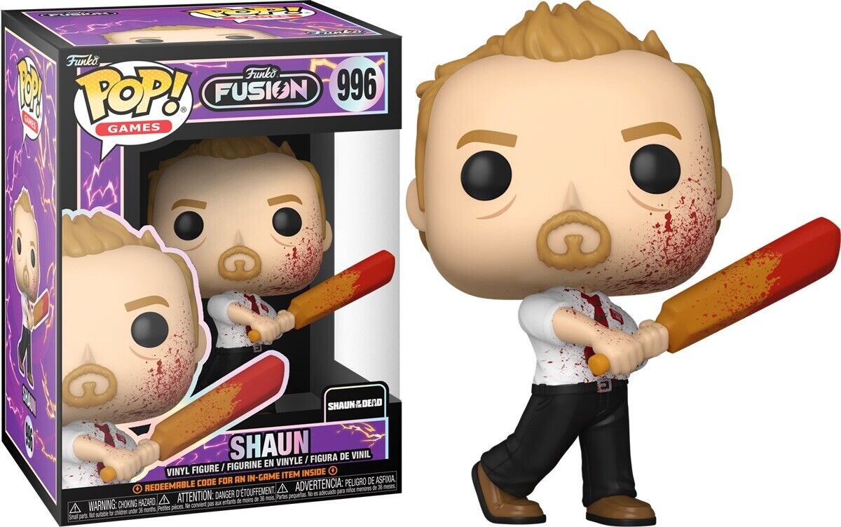 Funko Fusion 996 Shaun Bat Shaun of the Dead Funko In Stock Feb Grab The Code - SOScollectible