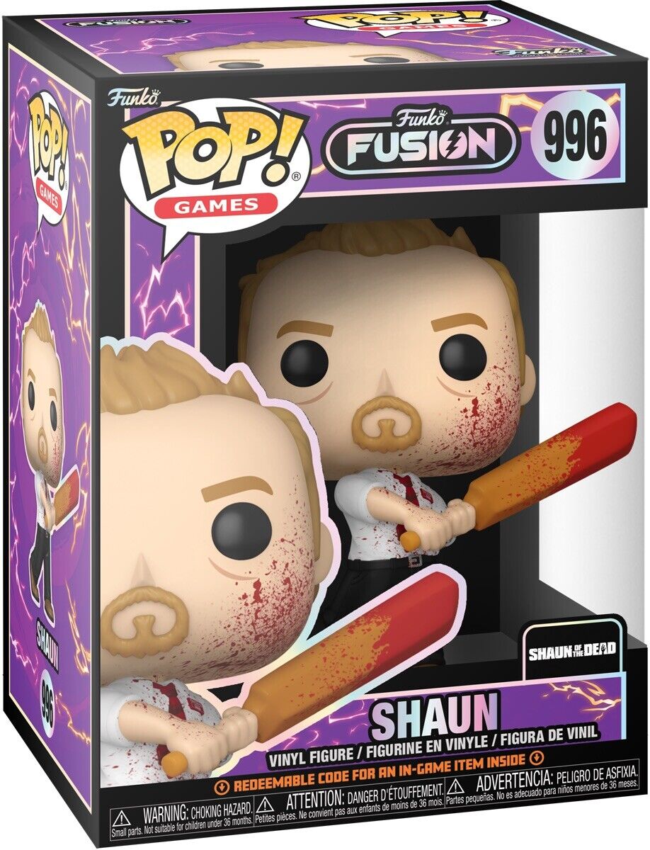 Funko Fusion 996 Shaun Bat Shaun of the Dead Funko In Stock Feb Grab The Code - SOScollectible