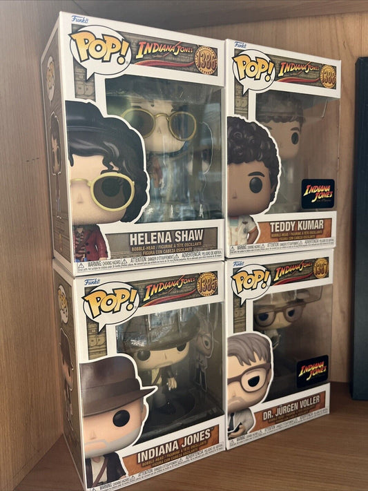 Funko Indiana Indy Jones Set Pop Dial Of Destiny Set (4) **IN STOCK 🇬🇧 Movie - SOScollectible