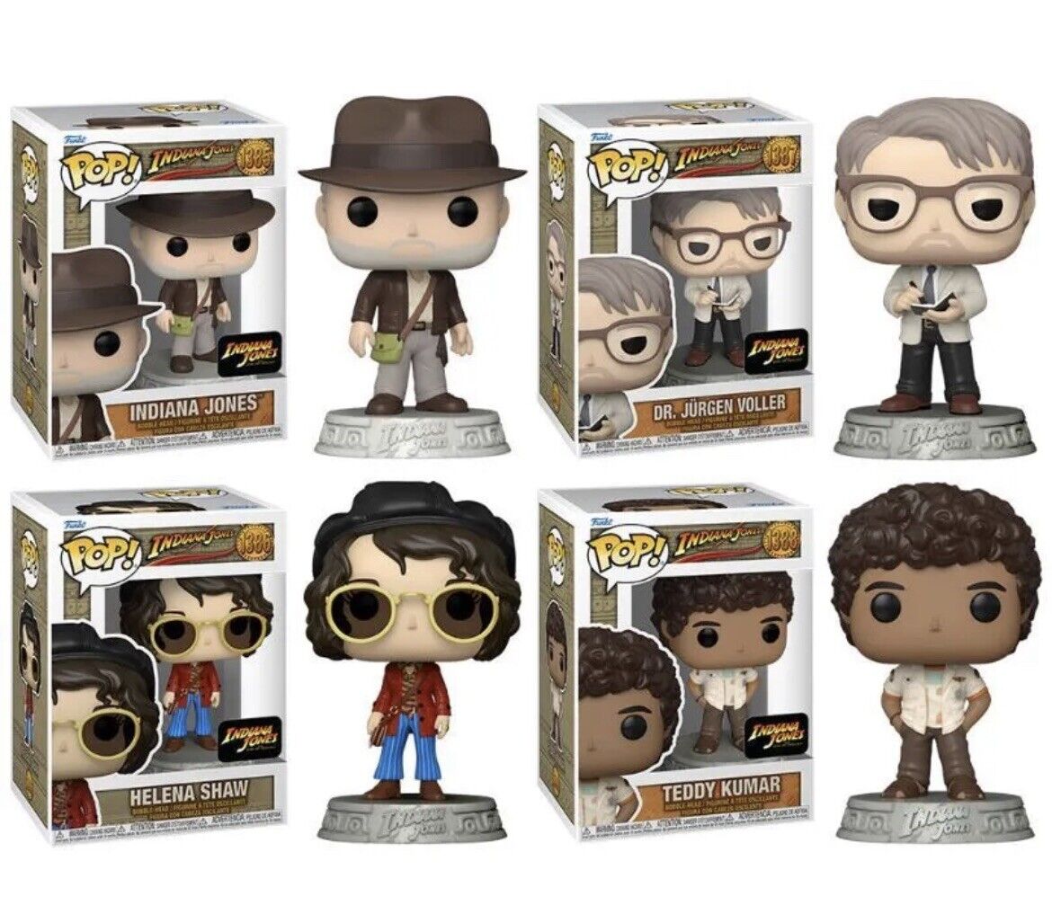 Funko Indiana Indy Jones Set Pop Dial Of Destiny Set (4) **IN STOCK 🇬🇧 Movie - SOScollectible