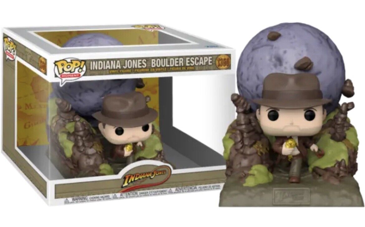 funko Indiana Jones Boulder Escape 1360 Indy Movie Moment Doom Ride In Stock Now - SOScollectible