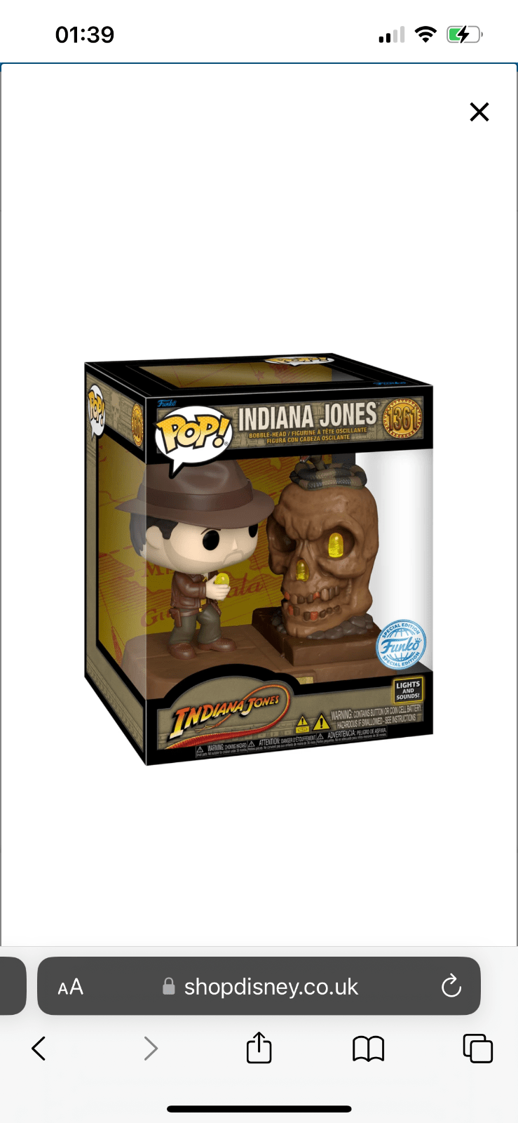 funko indiana jones collection light up dial destiny raiders temple rides exc - SOScollectible