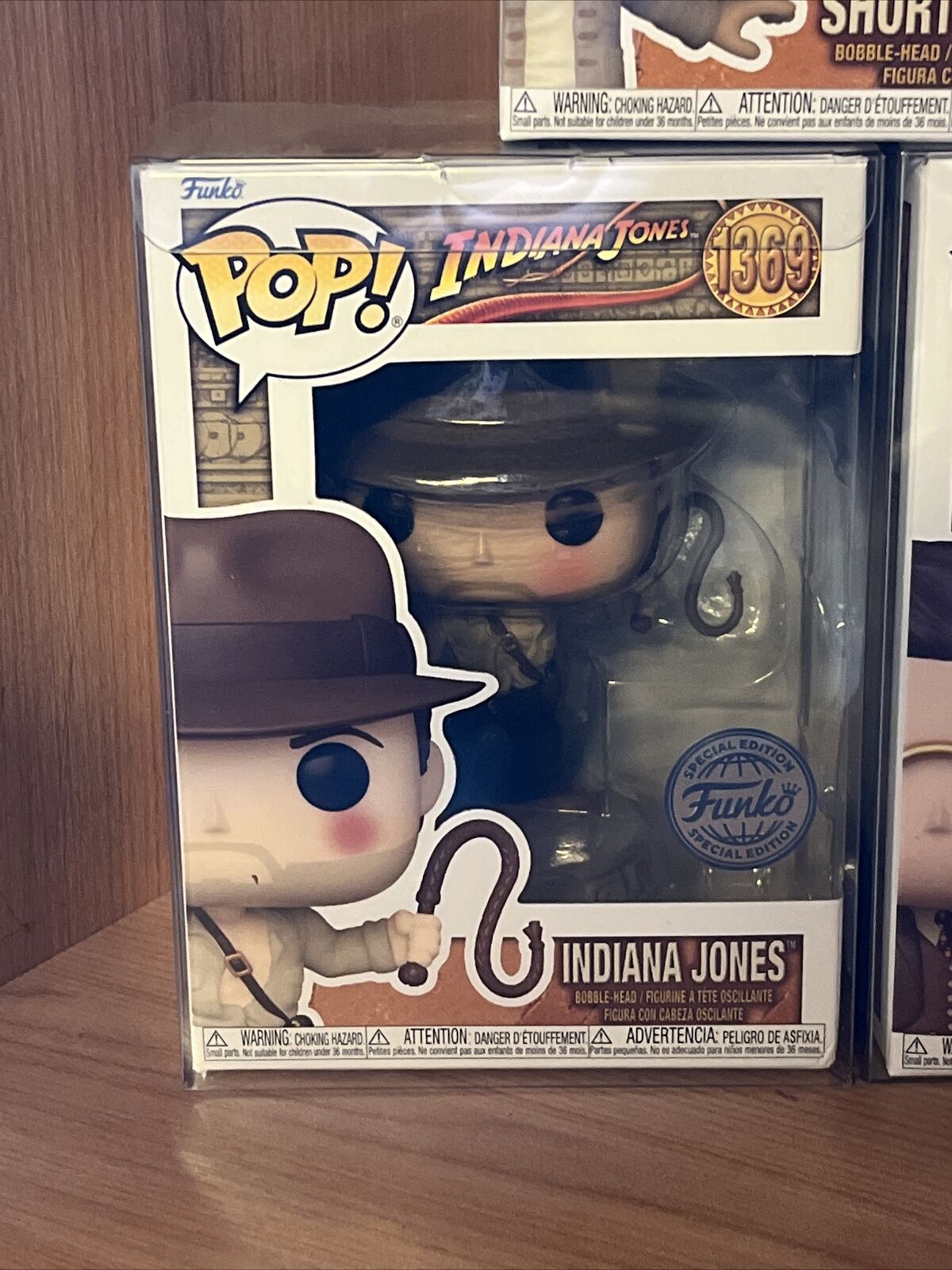 Funko Indiana Jones Exc Set X3 Short Round Indy With Whip Professor Indy New - SOScollectible