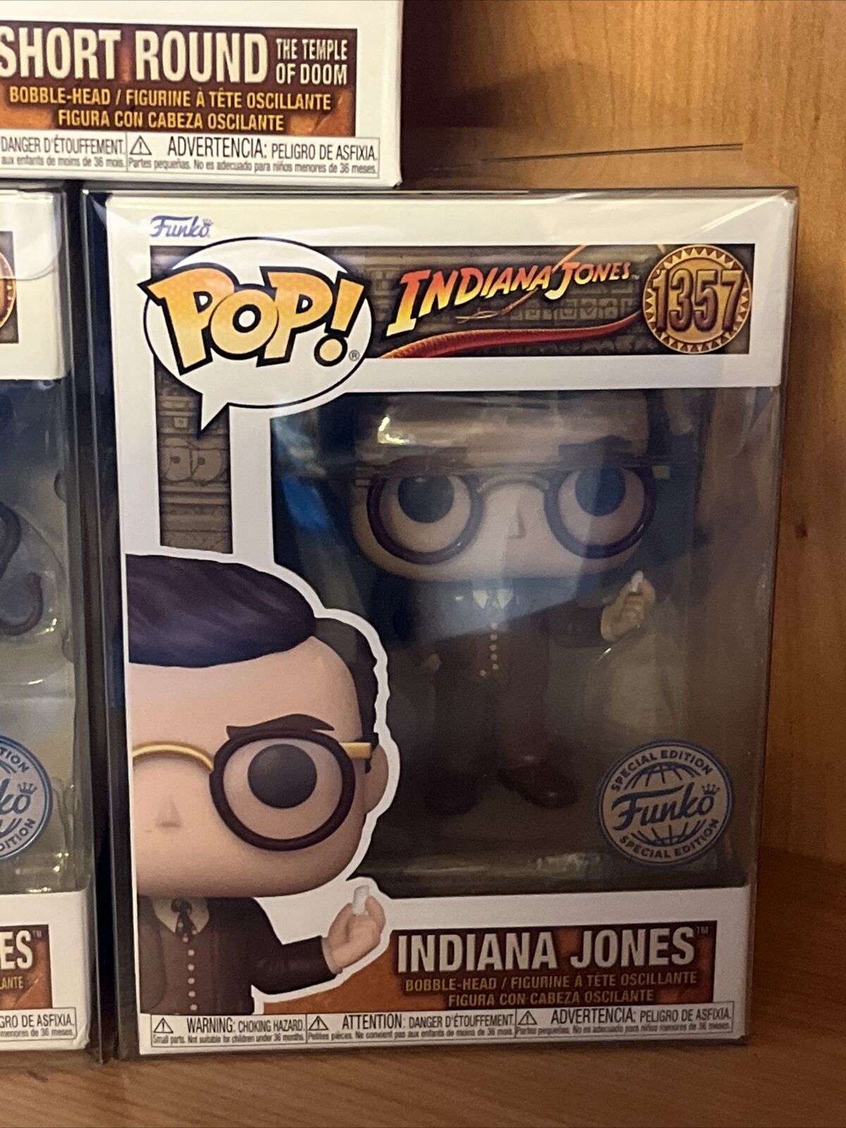 Funko Indiana Jones Exc Set X3 Short Round Indy With Whip Professor Indy New - SOScollectible