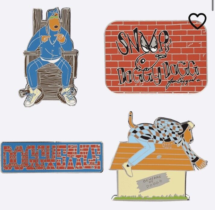 FUNKO PIN SNOOP DOGG Death Row DOG HOUSE ENAMEL 4 - PACK Loungefly Exc Rare Import - SOScollectible