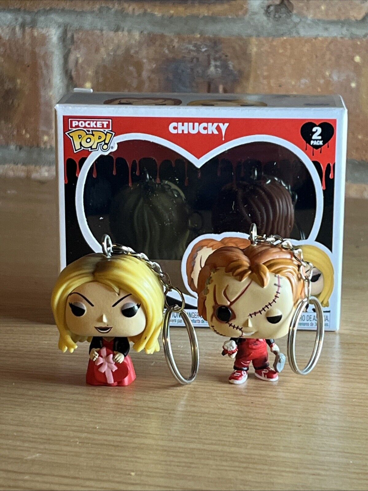 Funko Pocket Pop! Bloody Chucky & Tiffany Exc Custom Key Ring Keychain - SOScollectible