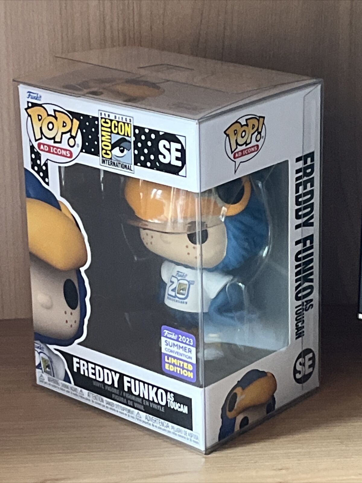 Funko Pop 2023 SDCC Official Freddy Funko as Toucan SE Mascot In Stock San Dieg - SOScollectible