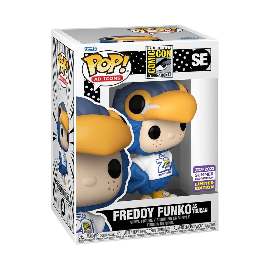 Funko Pop 2023 SDCC Official Freddy Funko as Toucan SE Mascot In Stock San Dieg - SOScollectible