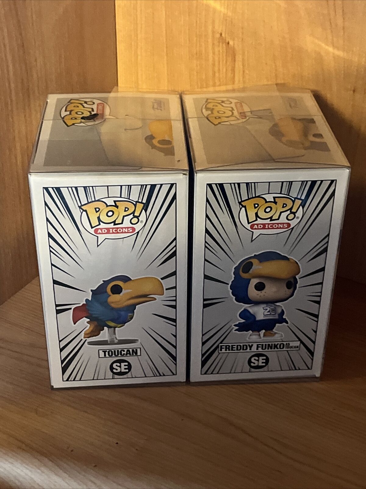 Funko Pop 2023 SDCC Official Freddy Funko as Toucan & Toucan SE Mascots New - SOScollectible