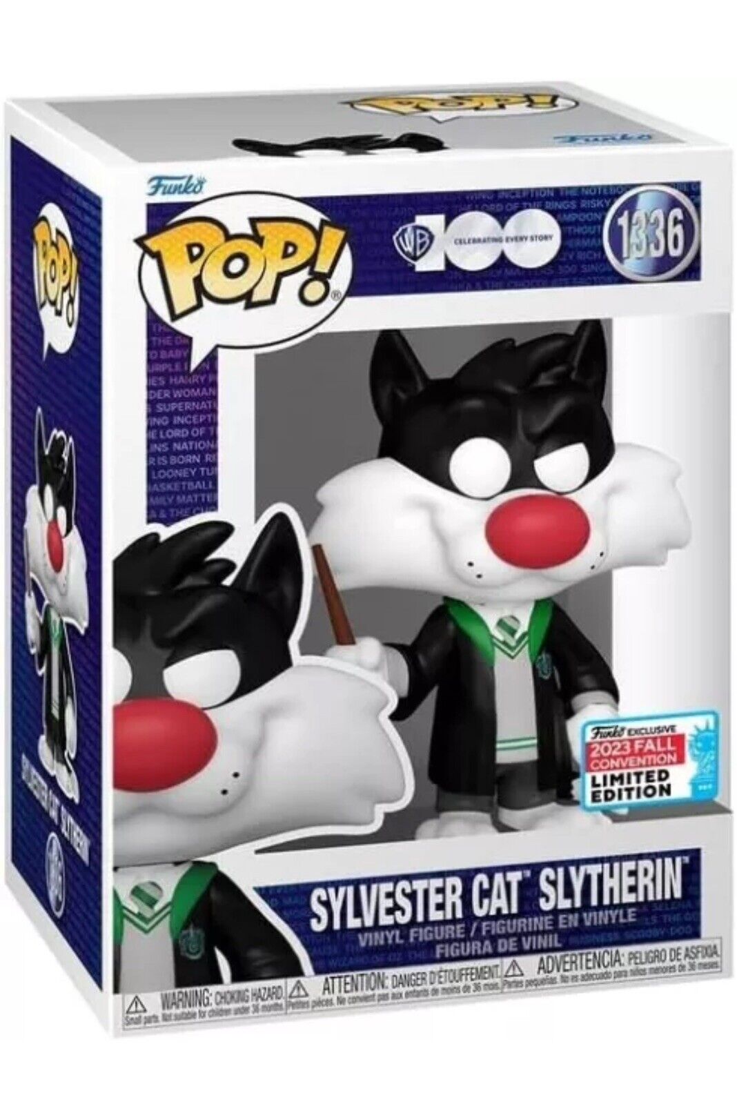 Funko Pop Animation Sylvester Cat Slytherin 2023 Summer Convention Ltd Ed New - SOScollectible