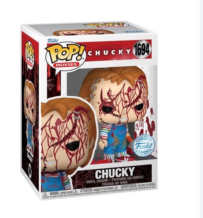 Funko Pop! Bloody Chucky #1694 Exclusive - Bride of Chucky - Ltd Ed In Stock - SOScollectible