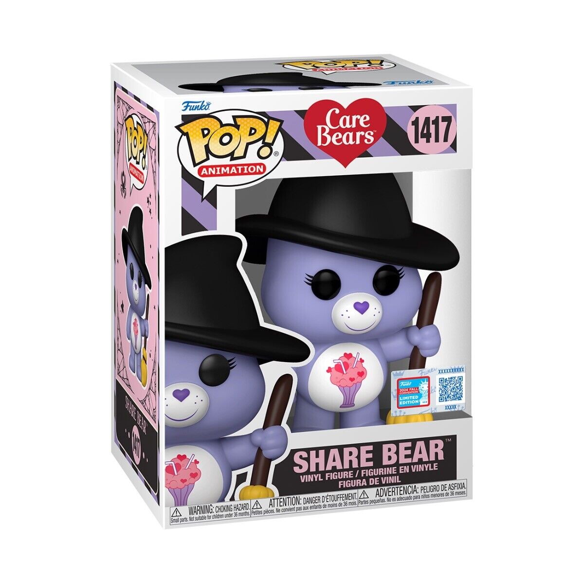 Funko Pop Care Bears Share Bear NYCC 2024 Exclusive Shared Sticker In Stk Now - SOScollectible