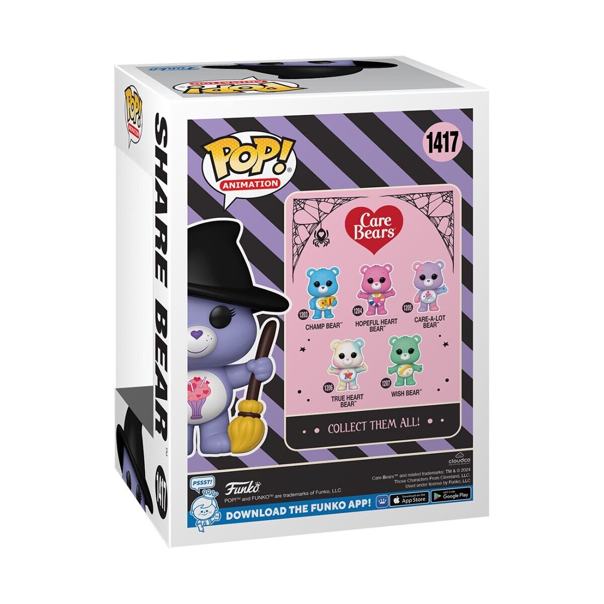 Funko Pop Care Bears Share Bear NYCC 2024 Exclusive Shared Sticker In Stk Now - SOScollectible