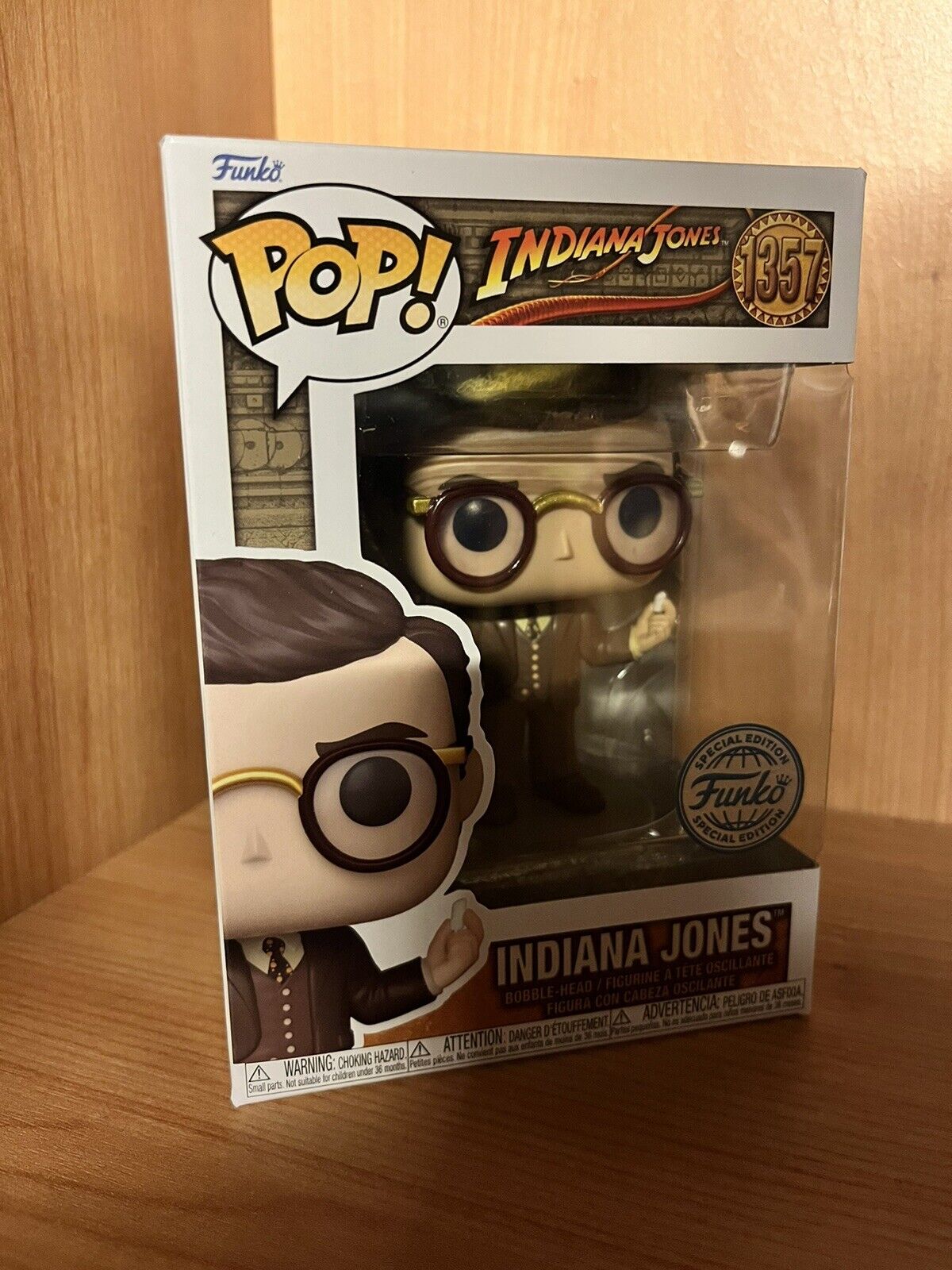 FUNKO POP! Disney Indiana Jones Professor #1357 Exclusive Popcultcha Indy Import - SOScollectible