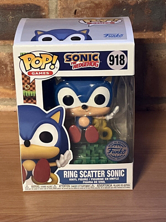 Funko Pop Games Sonic The Hedgehog Ring Scatter Sonic #918 Ltd Ed Gaming - SOScollectible