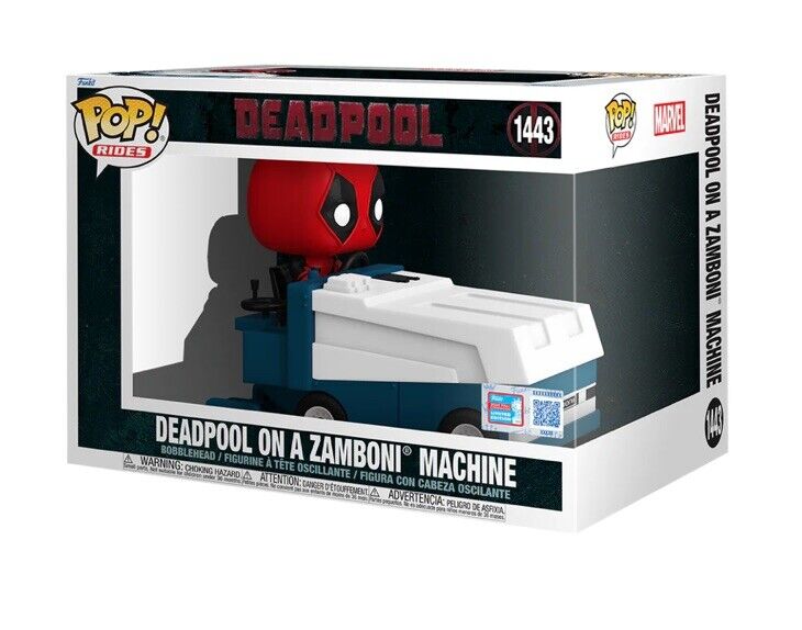 Funko POP! Marvel: Deadpool on Zamboni 8500LE 2024 NYYC Exclusive Shared Sticker - SOScollectible