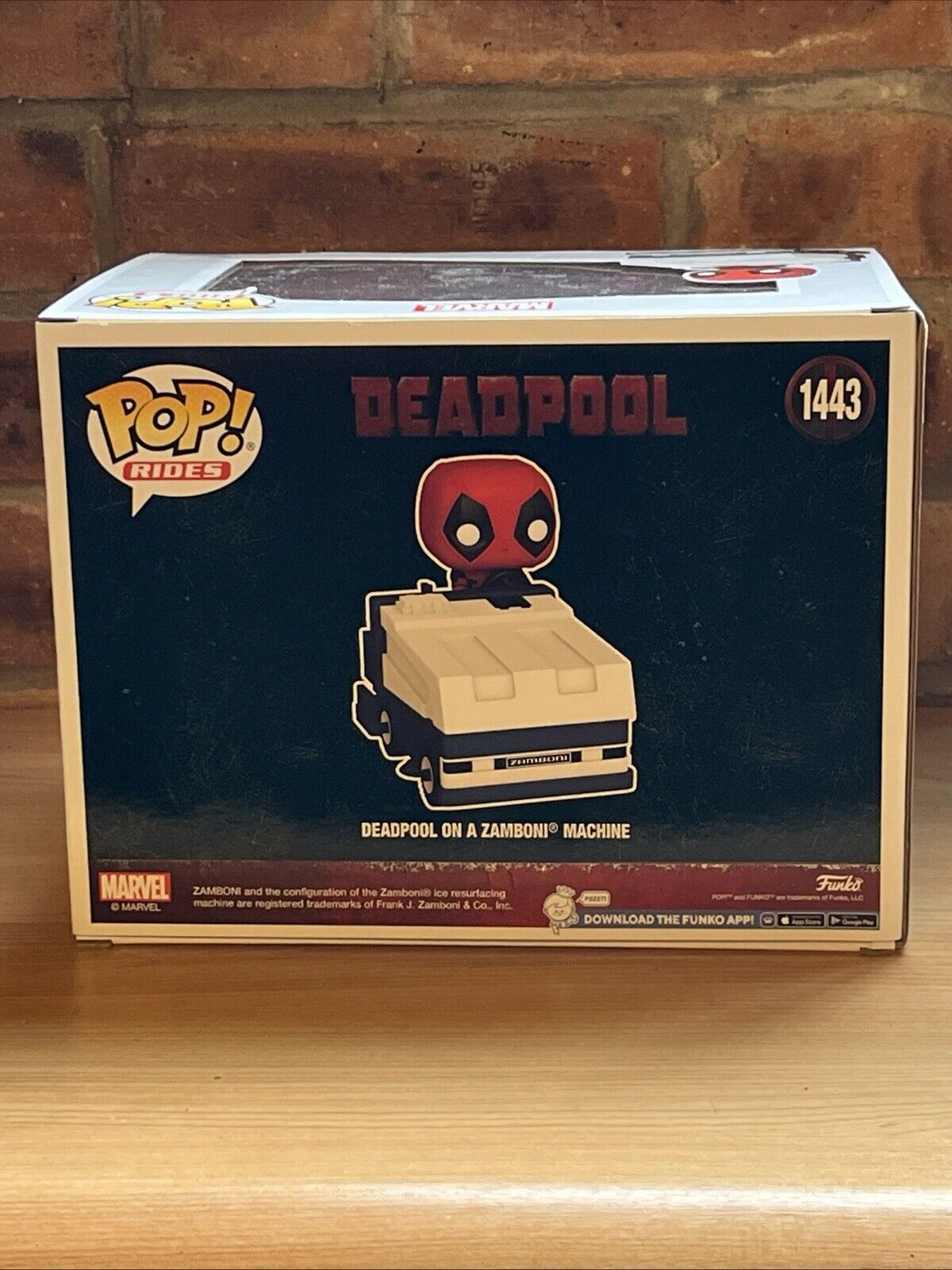 Funko POP! Marvel: Deadpool on Zamboni 8500LE 2024 NYYC Exclusive Shared Sticker - SOScollectible