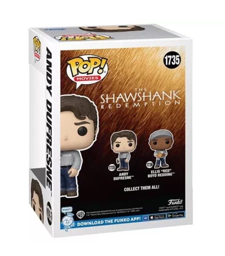 Funko Pop Red Andy Dufraine Cult Movies The Shawshank Redemption Set In Stk NOW - SOScollectible