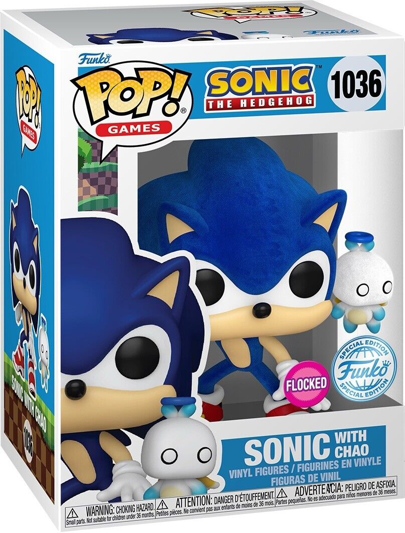 FUNKO POP! Sonic The Hedgehog FLOCKED SONIC CHAO In Stock End Nov/beg Dec Ltd Ed - SOScollectible