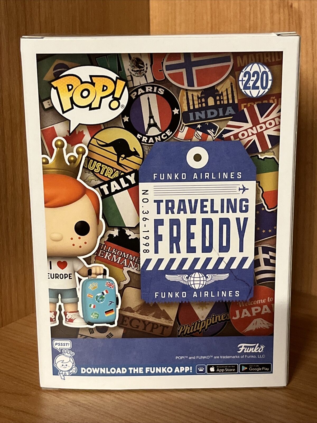 FUNKO POP Travelling Freddy #220 I Love Europe Shop EXCLUSIVE + Promo Postcard - SOScollectible