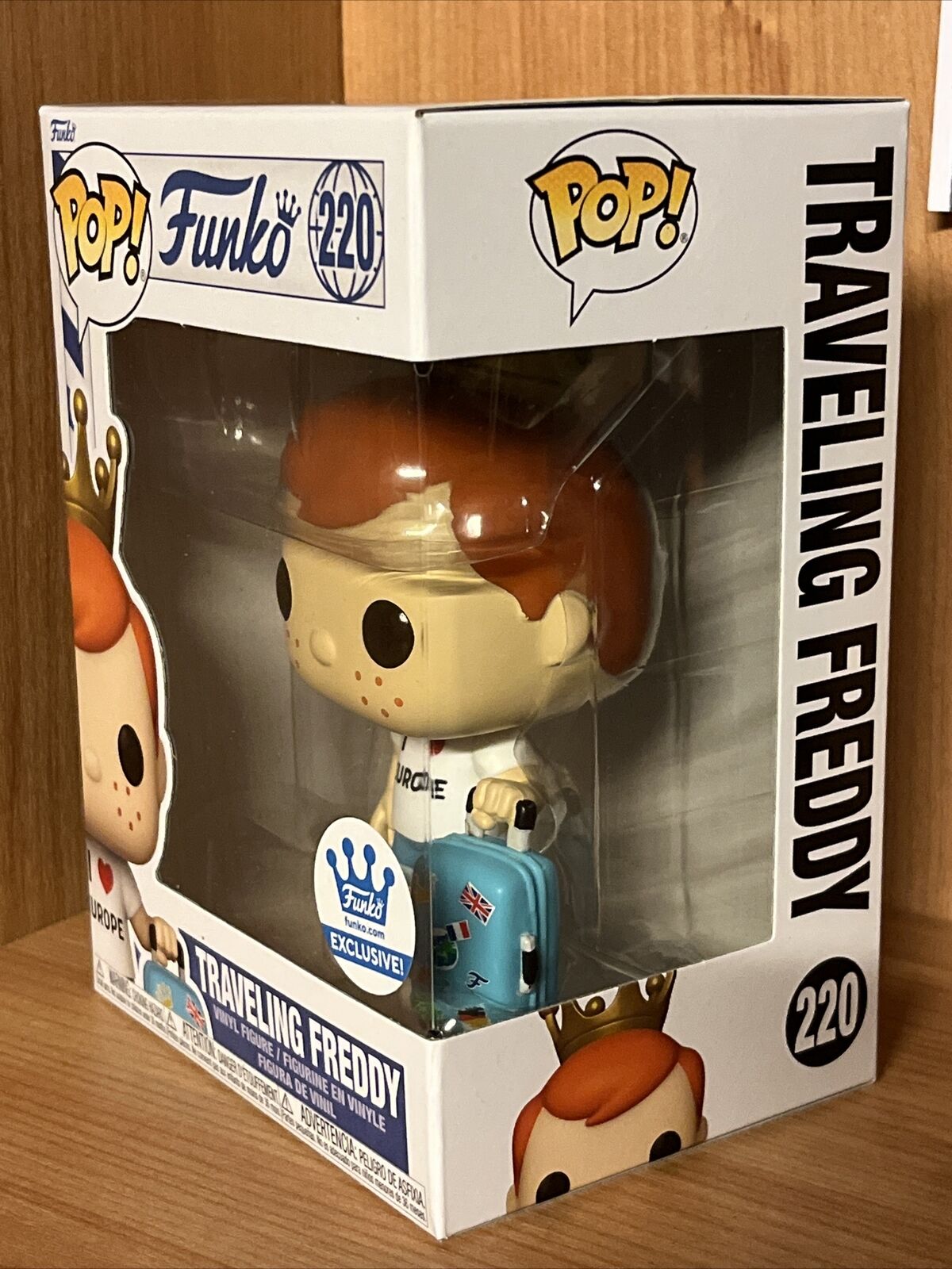 FUNKO POP Travelling Freddy #220 I Love Europe Shop EXCLUSIVE + Promo Postcard - SOScollectible