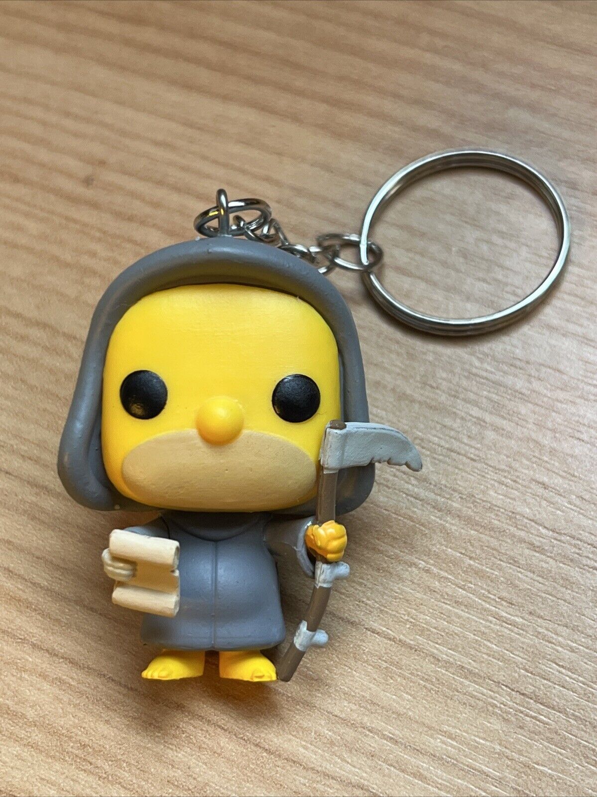 FUNKO POP TV The Simpsons Grim Reaper Homer Key Ring Keyring Ltd Ed Treehouse - SOScollectible