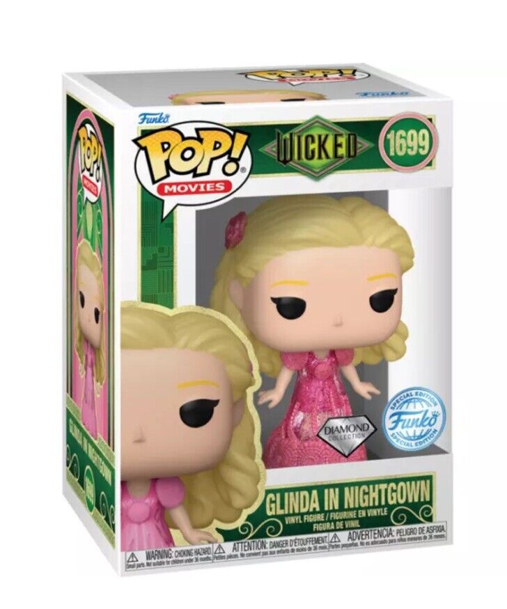 Funko POP! Wicked Part 1 Glinda in Nightgown Diamond Figure #1699 Gift In Stock - SOScollectible