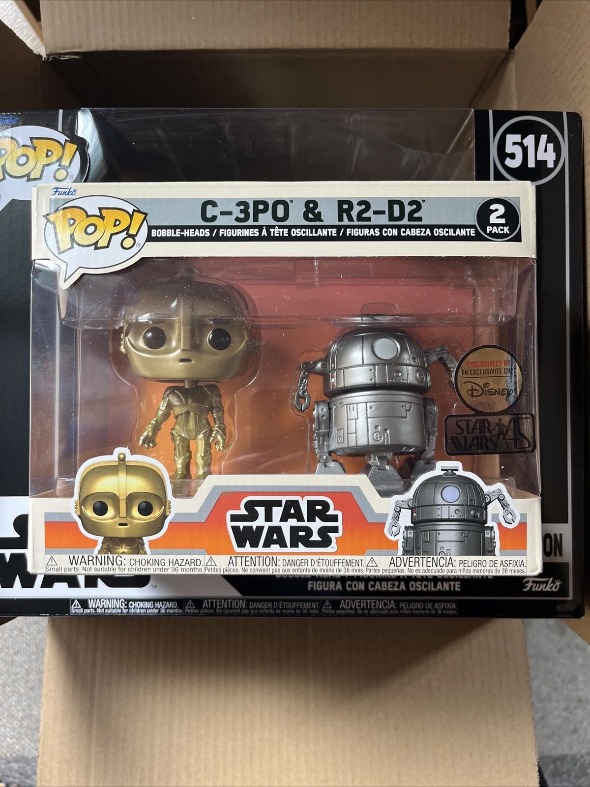 Funko R2 C - 3po Star Wars Celebration 2022 Concept 2 Pack Rare Xmas Gift Rare - SOScollectible