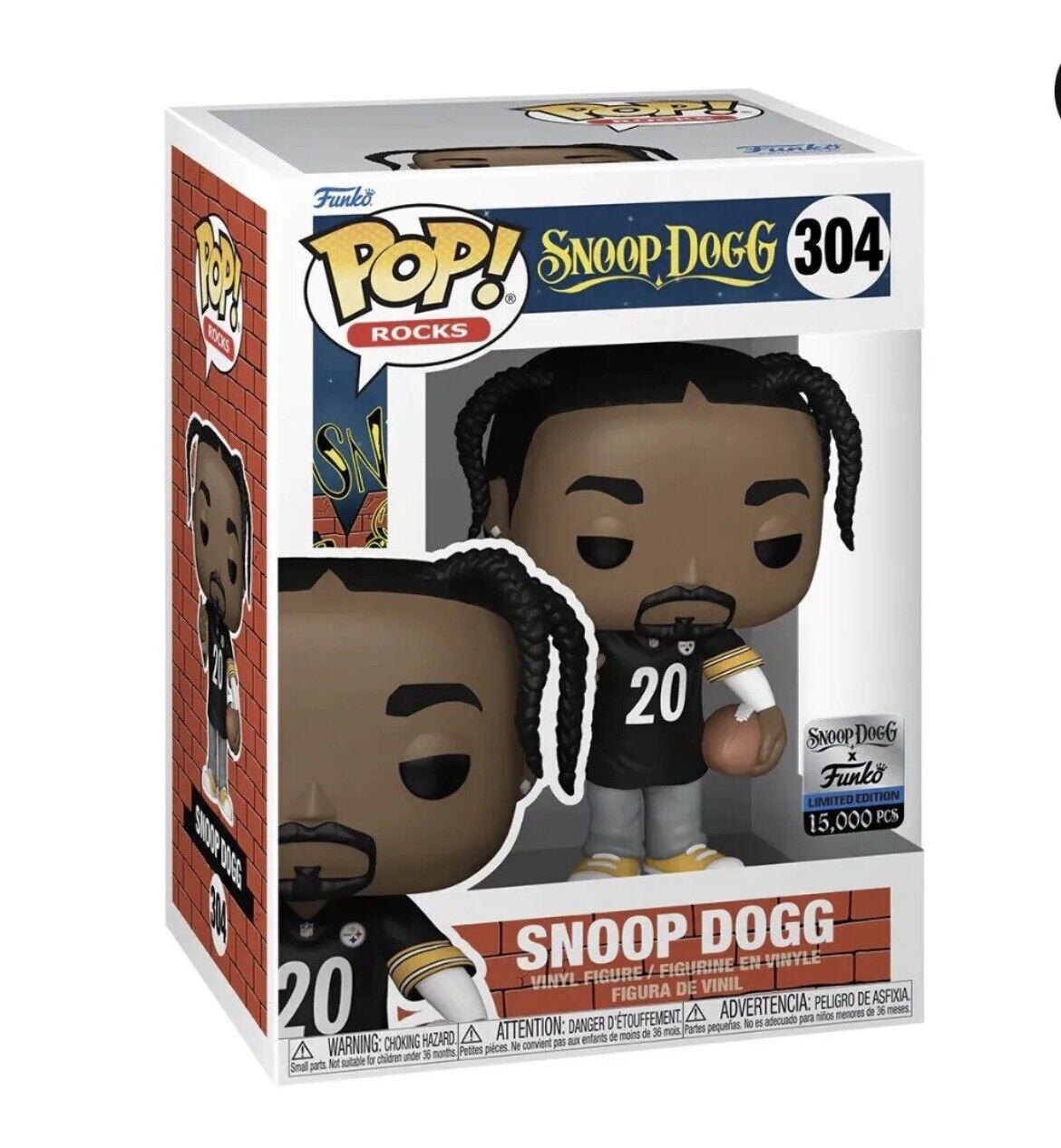 Funko X Snoop Dogg Steelers Jersey 304 Free Protector Funko LE In Stock Grail - SOScollectible