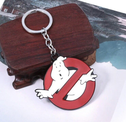 Ghostbusters Logo Keychain Rubber Slimer Paranormal Ghost Keyring Key gift bag - SOScollectible